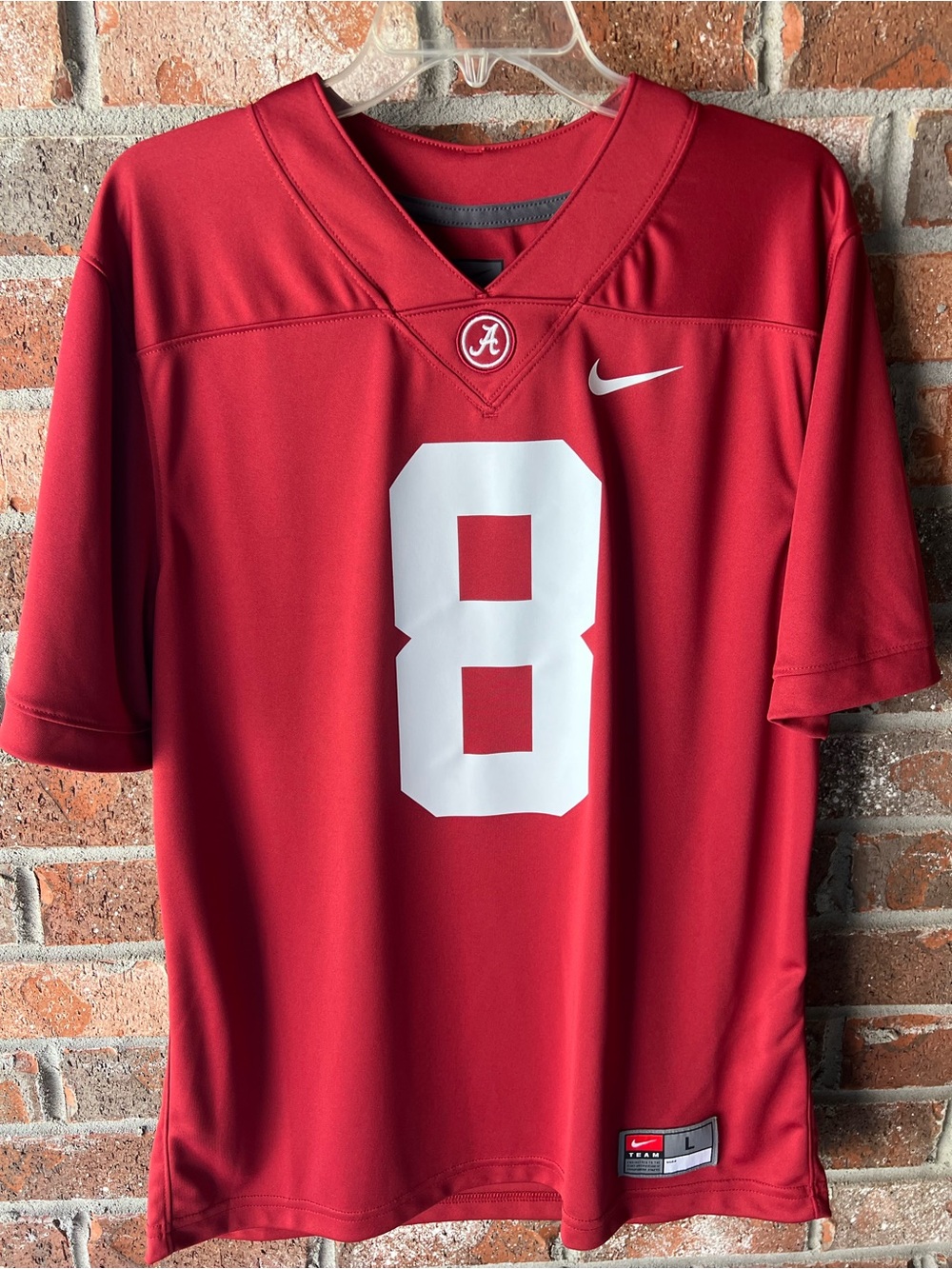 MEN'S #8 JULIO JONES ALABAMA CRIMSON TIDE FOOTBALL JERSEY -size Large